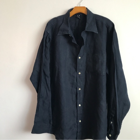 GAP Shirts Gap Linen Button Down Long Sleeve Shirt Poshmark